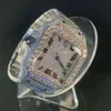 W pełni oblodzone ustawienie ręki VVS Moissanite Diamond Watch