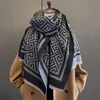 Scarves 2023 Brand Warm Cashmere Poncho Shawl Scarf Luxury Print Thick Pashmina Winter Blanket Wraps Bufanda Casual Hijab Stoles Echarpe J231204