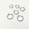 Hoop Earrings 925 Sterling Silver Simple Small Round For Women Men Geometric Circle Earring Hip Hop Boys Fashion Party Jewelry