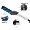 Lisseurs à cheveux pour hommes, peignage multifonctionnel fixe, rouleau moelleux, soins personnels droits, brosse électrique, outil de modélisation de la mode pour barbe 231204