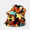 Kopfbedeckung, Haarschmuck, kreativer Hut, bunter Digitaldruck, Fischer im Herbst und Winter