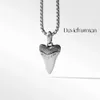 Collier Dy Designer de luxe TwistedDY Nouvelle mode Dents de requin Pendentif en argent pour vente directe