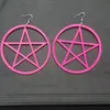 Dangle Lustre À La Mode Acrylique Grand Rond Pentagramme Boucles D'oreilles Pour Les Femmes Rose Cercle Étoile Pendientes Punk Parti Bijoux Cadeau218y