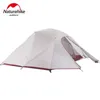 Tentes et abris Tente extérieure 3 personnes 210T 20D tissu Silicone Double couche Camping ultraléger famille poteau en aluminium 231202