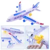 Aircraft Modle Children Airplane Toy Electric Plane Model with Flashing Light Sound Assembly for Kids Boys Birthday Gift 231204