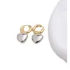 Серьги-кольца Минар, нежное серебро, металлическое сердце любви для женщин, 14 К, настоящее золото, латунные серьги-обнимашки, ювелирные изделия для вечеринок