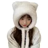 Berets Winter Hat Cozy Bear Ear Plush Hats For Women Children Thickened Warm Windproof Lace-up