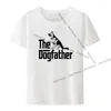 Heren T-shirts De Dogfather Duitse Herdershond Papa Grafische Korte Mouw Zomer Grappige Casual Herenkleding Streetwear Tops