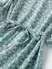 Robes de soirée SuyaDream Femmes Floral Véritable Soie Lanterne Manches Robe Imprimée 2023 Printemps Été Style De Plage Vêtements Bleu