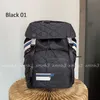 Erkekler 43 28cm Sırt Çantası Tasarımcısı Siyah Backpacks Moda Lüks Büyük Kapasiteli Seyahat Çantaları248b