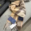 Scarves British Classic High Quality Australian Wool 100% Plaid Scarf Men Women Autumn Winter Warm Striped Shawl Wrap Cashmere Blankets J231204