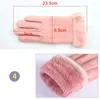 Cycling Gloves Women Winter Touch Screen 2023 Female Suede Furry Warm Full Finger Lady Outdoor Sport Driving