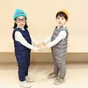 Jumpsuits Winter Children Warm Overalls Autumn Girls Boys Thick Pants Baby Girl Jumpsuit For 1-5 years High Quality Kids Ski Down Overalls 231204