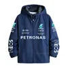 Heren Hoodies Sweatshirts 2022 F1 Petronas Gedrukte Hoodie Formule 1 Autofans Racing Team Kleding Jas Winddicht Zwart Blauw