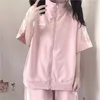 Kadın Ceket Hoodies Kadınlar 2 Parça Spor JK Kawaii Kısa Pantolon Setleri Tepeli Tarz Kızlar Yaz Sokak Giyim Sıradan Kore Moda