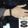 Bedelarmbanden Vnox Stijlvolle herenarmband, 12 mm breed, gratis gepersonaliseerde aangepaste ID-tag, roestvrijstalen horlogeband, kettingsieraden voor echtgenoot, vader 231204