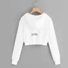 Dames Hoodies Sweatshirts Effen Dames Shirt Casual Capuchon Tops Tee Dames Blusas Korte Vrouw Cloes Mode Lange Mouw Ropa jeryolq