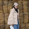 Frauen Unten 2023 Herbst Winter Weibliche Mit Kapuze Kurze Baumwolle Gefütterte Mantel Beige Schwarz Koreanische Warme Parkas Casual Langarm frauen Outwear
