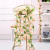 Dekorativa blommor 1 st körsbärsblomning Vine Gardening Home Decor Accessories Wedding Ivy Garland Arch Indoor Outdoor Artificial