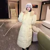 Women's Trench Coats 2023 Women Down Cotton Coat Winter Jacket Female Mid Length Version Parkas Slim Fit Thick Outwear Hooded Fur Collar