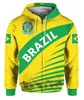 Мужские толстовки с флагом Бразилии, женская модная толстовка с эмблемой, детские толстовки с длинными рукавами, бразильские мужские пальто, свитшоты для девочек