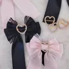 Grampos de cabelo Barrettes Lolita Japonês Coreano Jóias Cabelo Clipe Mulheres Lace Coração Forma Strass Hairpin Coração Arco Doce Bonito Hairpin Side Clip 231204