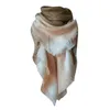 Halsdukar 2023 julkvinnor filt damer varm lång sjal färgglad halsduk avslappnad dubbelsidig gitter stor