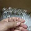 Tubo queimador de óleo de vidro pirex, tubos de qualidade de cor clara, tubos grandes transparentes, pontas de unhas, frete grátis