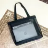 Модная черная сетчатая сумка для покупок большой вместимости, пляжная сумка через плечо, портативные сумки для хранения женских любимых предметов WOGUE vip gif309N