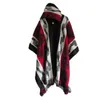 Men's Hoodies Sweatshirts Men's Retro Casual Loose Hooded Knitted Shawl Ethnic Totem Long Wind Shoulder Coat 231204