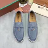 Loro Piano Top-quality Classic Suede Slip on Flat Casual Light Loafers Lovers Slip-on Shoe Mens Shoes High Quality