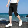Shorts masculinos 2023 verão moda coreana capris juventude praia casual calças retas