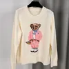 RL Designer Femmes Knits Bear Pull Polos Pullover broderie Pulllaes en tricot à manches longues Casual 24SS