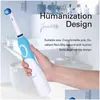 Toothbrush Az-Oc2 Rotating Electric For Adts With 4 Replacement Rotary Head Battery Power No Rechargeable Oral Tooth Whitening Drop De Dhkm6