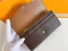 2023 Top-Version Qualität Luxus Designer Geldbörsen Frauen Männer Brieftaschen Handtasche Marke Leinwand Brief Kreditkarteninhaber Braun Druck Münze Geldbörse mit Box M60531