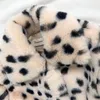 Piumino Neonate Leopardo Cappotti di pelliccia finta Jakcets Autunno Inverno Abbigliamento Bambini Cappotti eleganti caldi per bambini 231202
