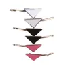 Hot Metal Triangle Hair Clip with Stamp Women Girl Triangle Letter Barrettes Fashion Hair Accessories High Quality