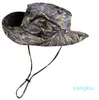 Boinas hombres mujeres al aire libre ala ancha camuflaje Boonie cubo sombrero pesca camping senderismo transpirable para protección solar Wi