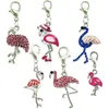 Breloque flottante en alliage, fermoir à homard, mélange de strass, breloques flamant rose, pendentifs, accessoires de bijoux, 275S, vente à la mode