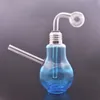 Dicker Pyrex-Glasölbrenner-Bong, Lampenbirnenform, Bubbler, Wasserpfeife, abnehmbarer Recycler, Aschefänger-Bong mit Downstem-Ölbrennerrohr, günstigster Preis