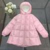 Manteau en duvet pour bébé fille, vêtements de styliste pour petits garçons, vêtements chauds d'hiver noirs, vente en gros, manteaux de plumes blancs pour enfants