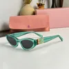 Designer Cool Cat Eye Rame Okulary przeciwsłoneczne Modni mężczyźni i kobiety Wysokiej jakości octan owalny gafas de sol smu09ys świątynia z metalowym literą symbol plażowy