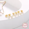 スタッドイヤリングロキシーインミニ4クロージルコンクリスタル女性用ピアスペンディエンテス2.5mm/3mm/3.5mm 925スターリングシルバーイヤリング