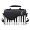 Вечерние сумки Kawaii Piano, черно-белый узор, дизайн на плечо для женщин, сумки 2023, модная музыкальная нота, сумка через плечо