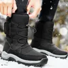 Laarzen Winter Mannen Vrouwen Warme Sneeuw Midcalf Shaggy Fleece Laars Outdoor Sneakers Antislip Wandelschoenen Slip Op Katoen 231204