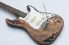 Clássico 1961 Rory Gallagher Handmade Heavy Relic Distressed 3 Tone Sunburst Guitarra Elétrica Tremolo Bridge Whammy Bay Vintage Tuners Chrome Hardware