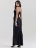 Casual Dresses Mozision Elegant Strapless Bodycon Sexy Maxi Dress Women Black Fashion Off-shoulder Sleeveless Backless Club Party Long