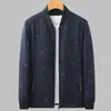 Men's Jackets Male Casual Jacket Stand Collar Long Sleeves Pockets Zipper Winter Business Fleece Lining Coat