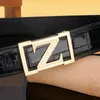 Crocodile Belt Men's Leather Z-Line Luxury Brand Leisure Belt High-End Smooth Buckle Inner Wear Men's Belt äkta