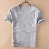 Męskie garnitury A2047 Zomer Nieuwe Katoen T-shirt Mannen O-Hals Effen Kleur Casual Basic Tees Plus Size Korte Mouw Tops